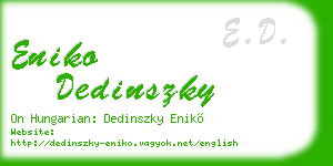 eniko dedinszky business card