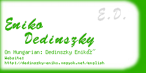 eniko dedinszky business card